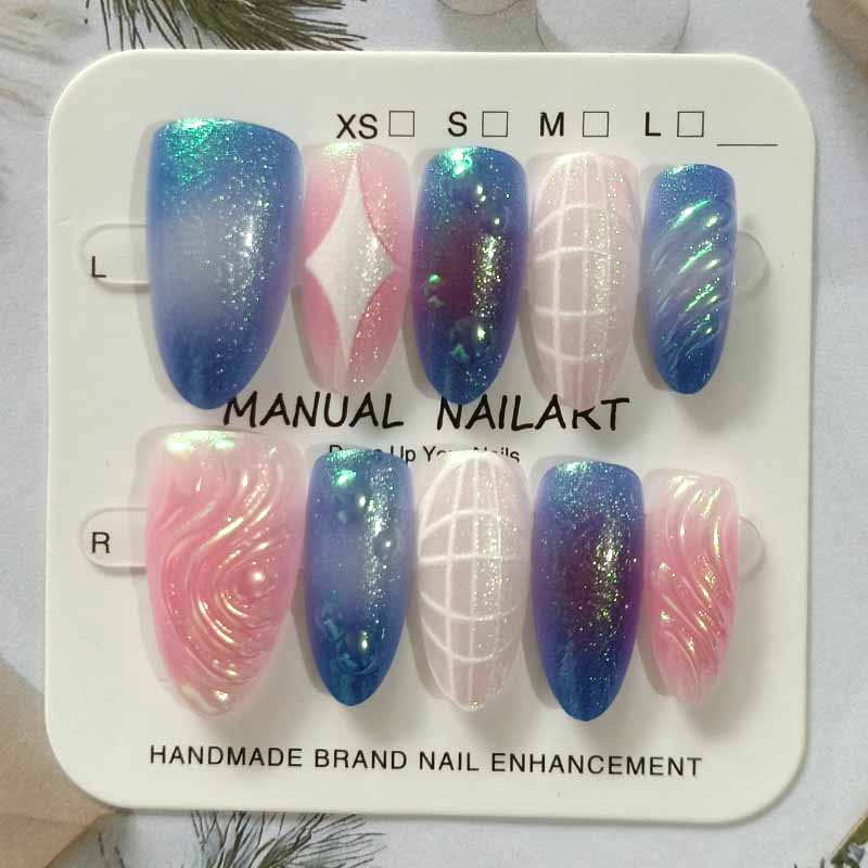 Nail Art Cat Eye - 10Pcs Sparkling Cat Eye Wearing Armor