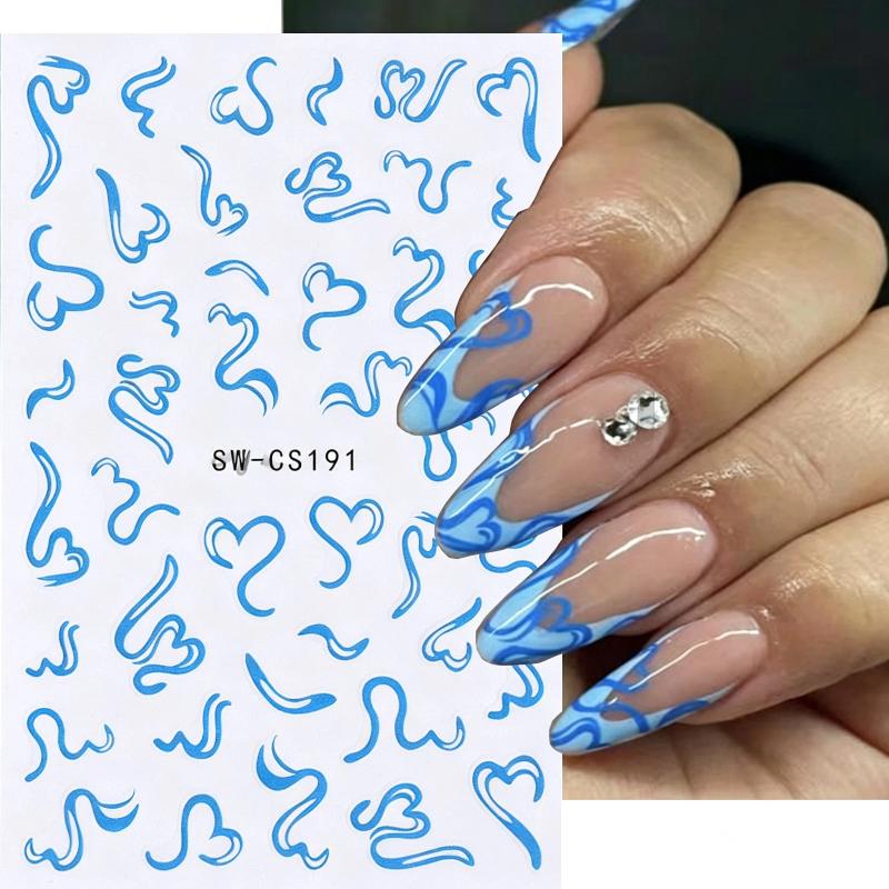 Nail Art Valentine - 2Sheets Sweet Nail Art Stickers Valentines