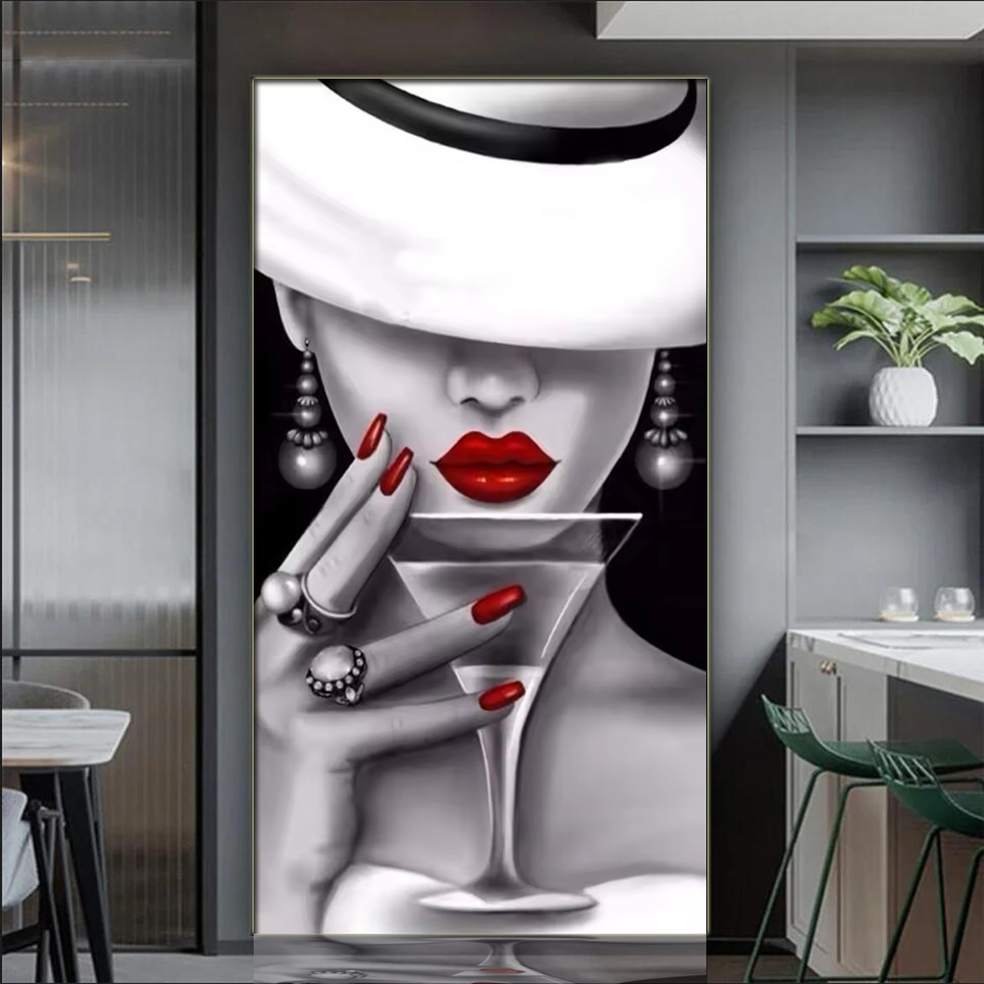 Elegant Woman Full Diamond Mos - Nail Art Valentine review and price