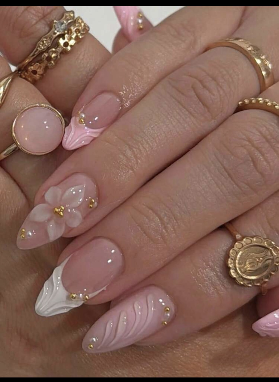 10 Pieces of Almond-Shaped Han - Nail Art Wedding review and price