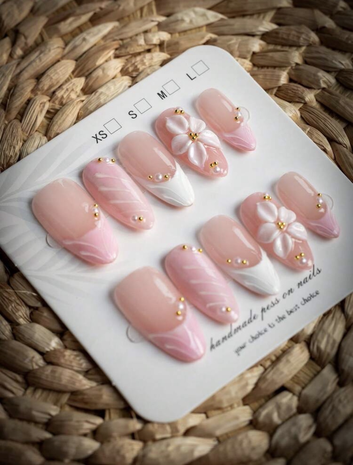 10 Pieces of Almond-Shaped Han - Nail Art Wedding review and price
