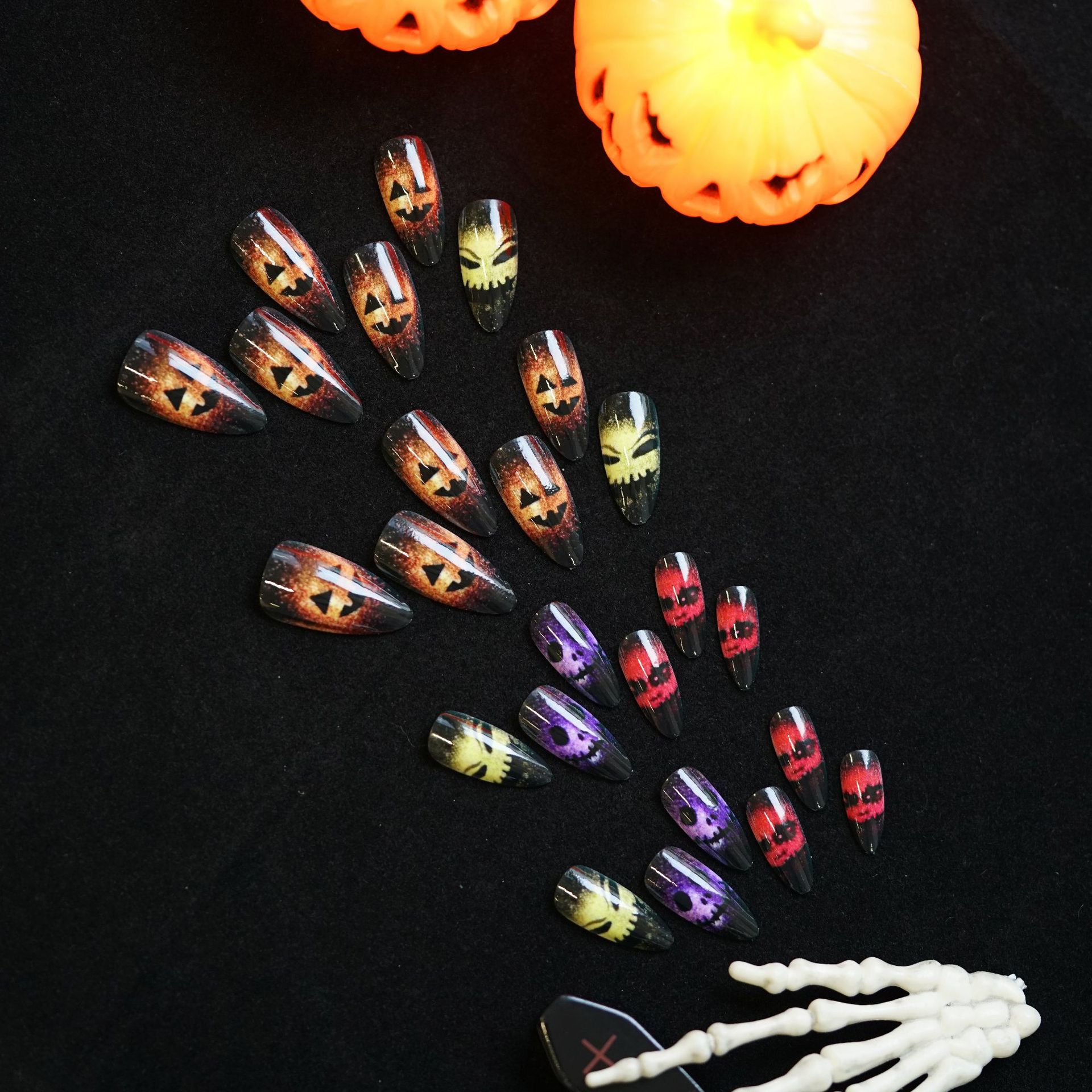 24pcs 2025 Halloween 3D Cat Ey - Nail Art Cat Eye review and price