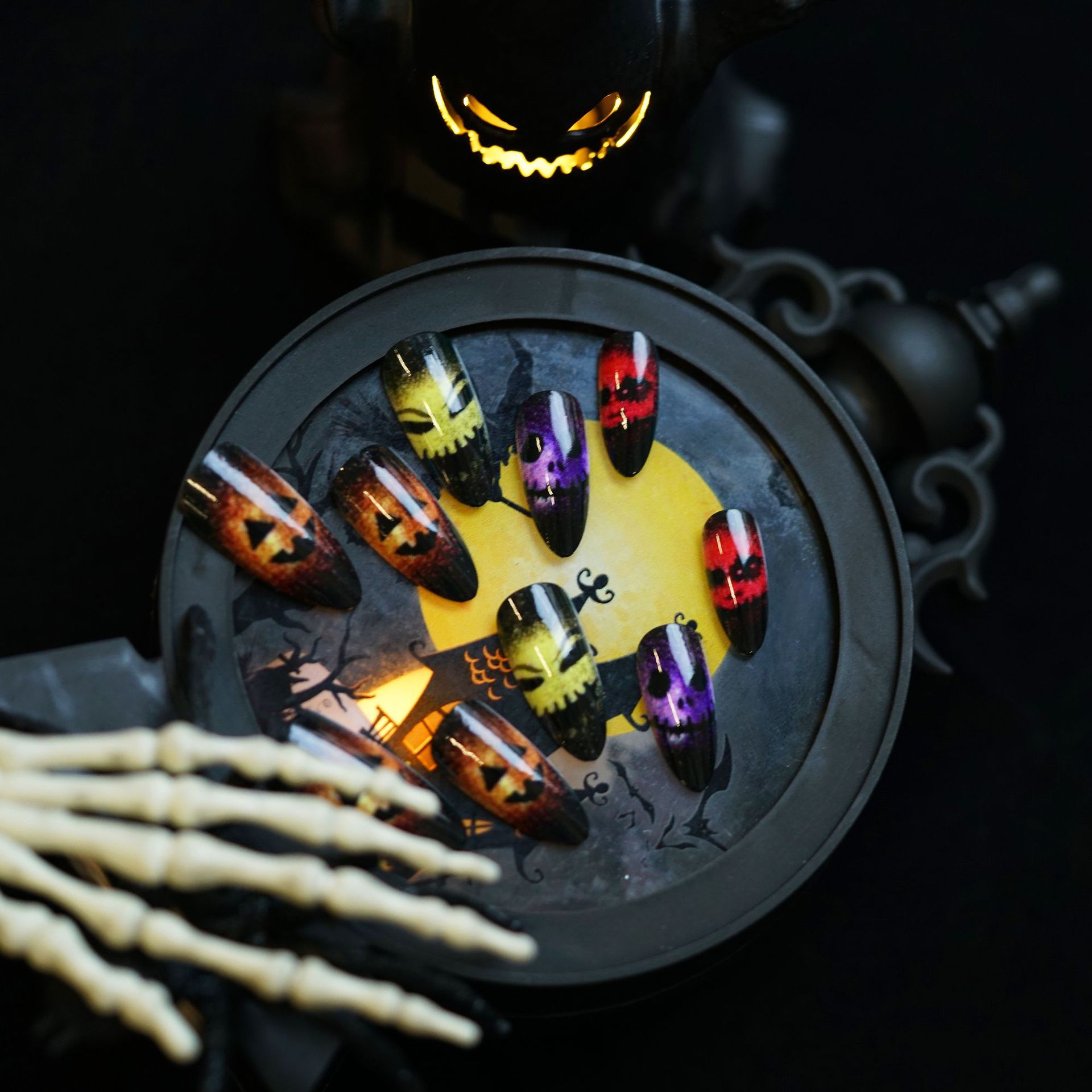 24pcs 2025 Halloween 3D Cat Ey - Nail Art Cat Eye review and price