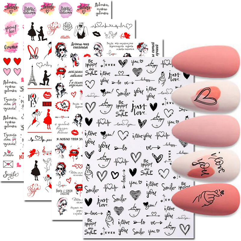Nail Art Decals Love Hearts Le - Nail Art Valentine review and price