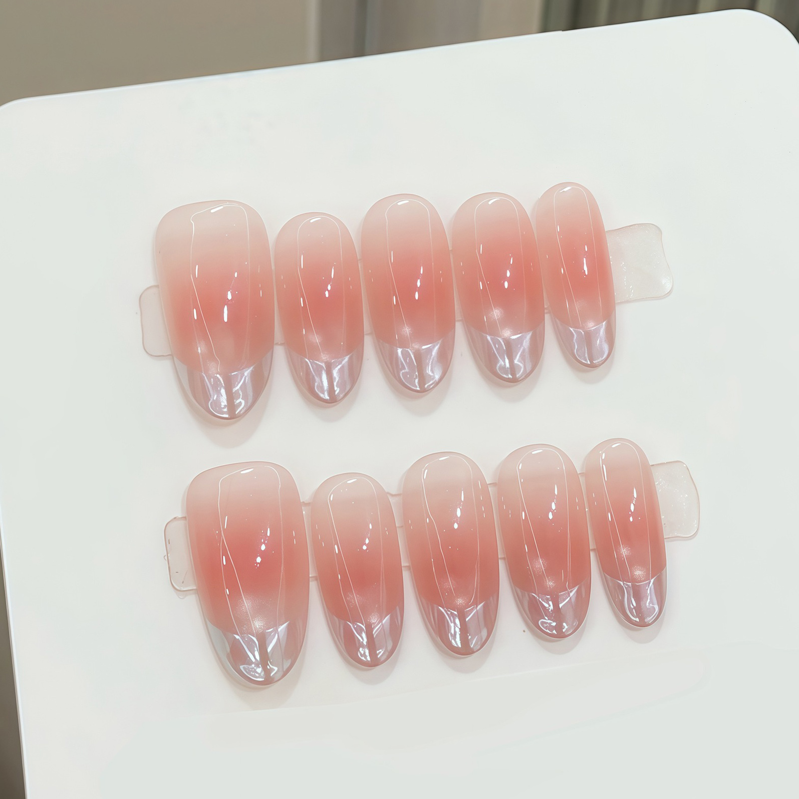 10pcs Peach Blush Smile Aurora - Nail Art Cat Eye review and price