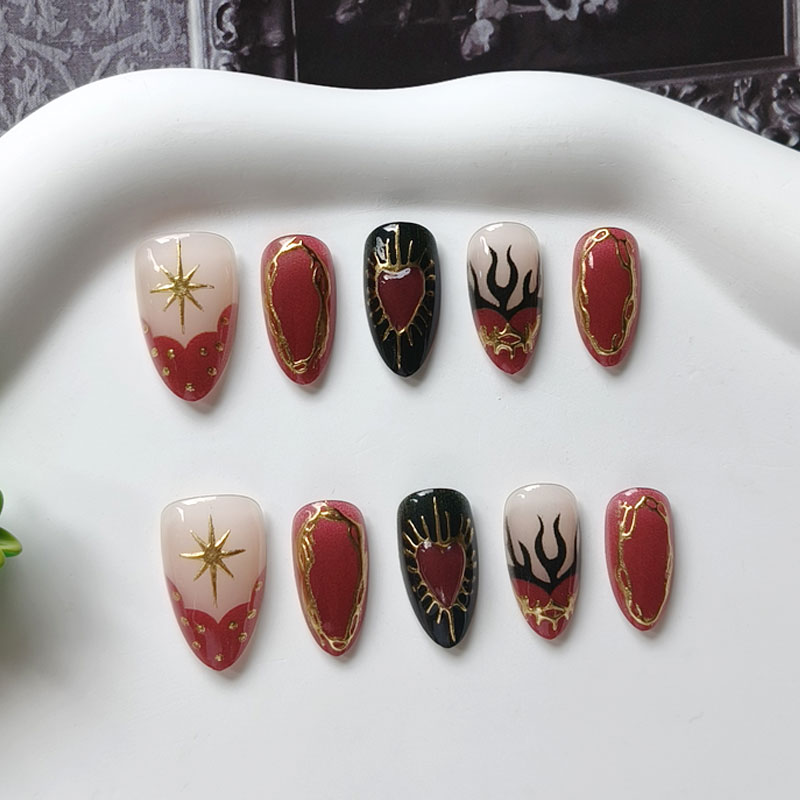 10Pcs Women Halloween Party Th - Nail Art Cat Eye review and price