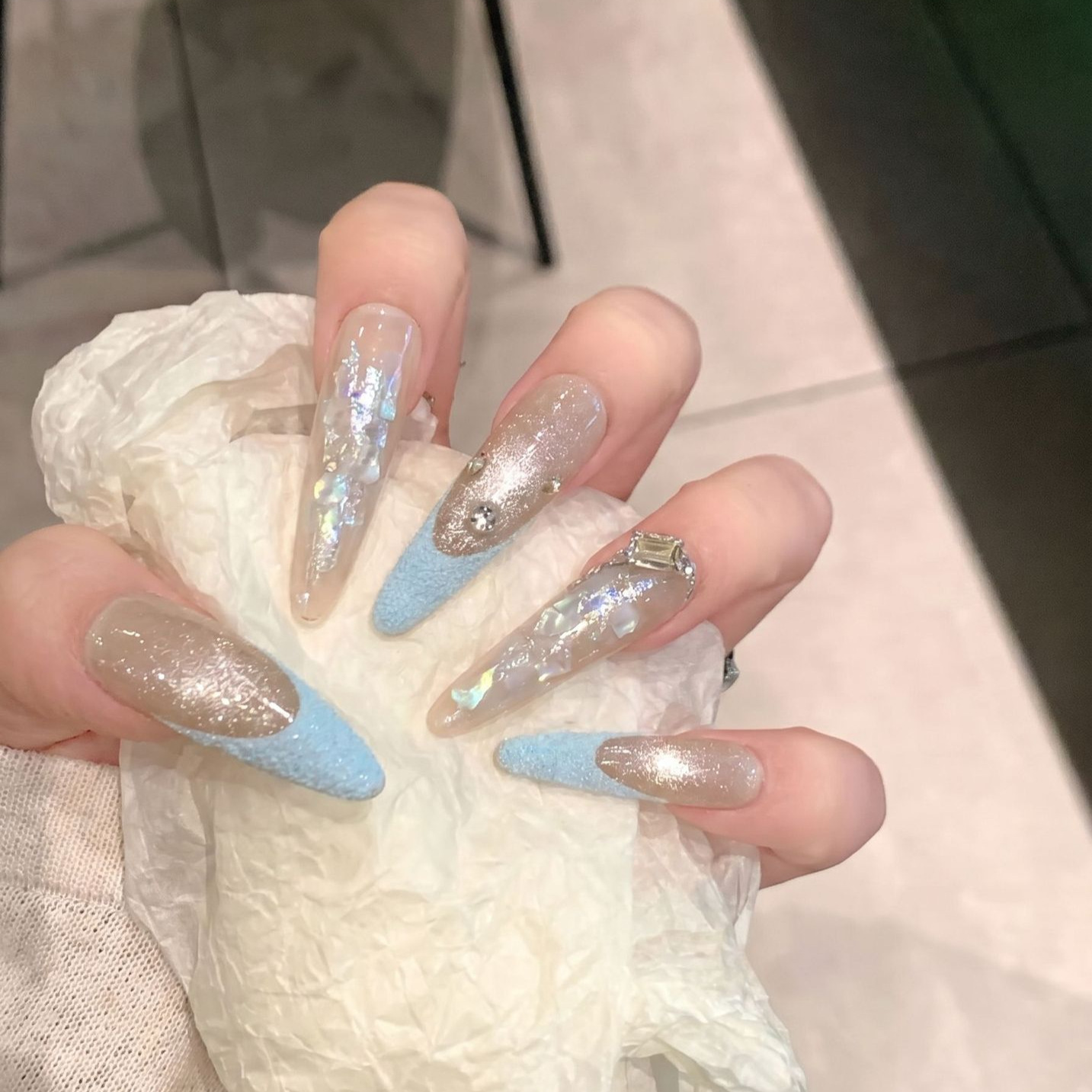 Press On Nails 10PCS Purple Fa - Nail Art Wedding review and price