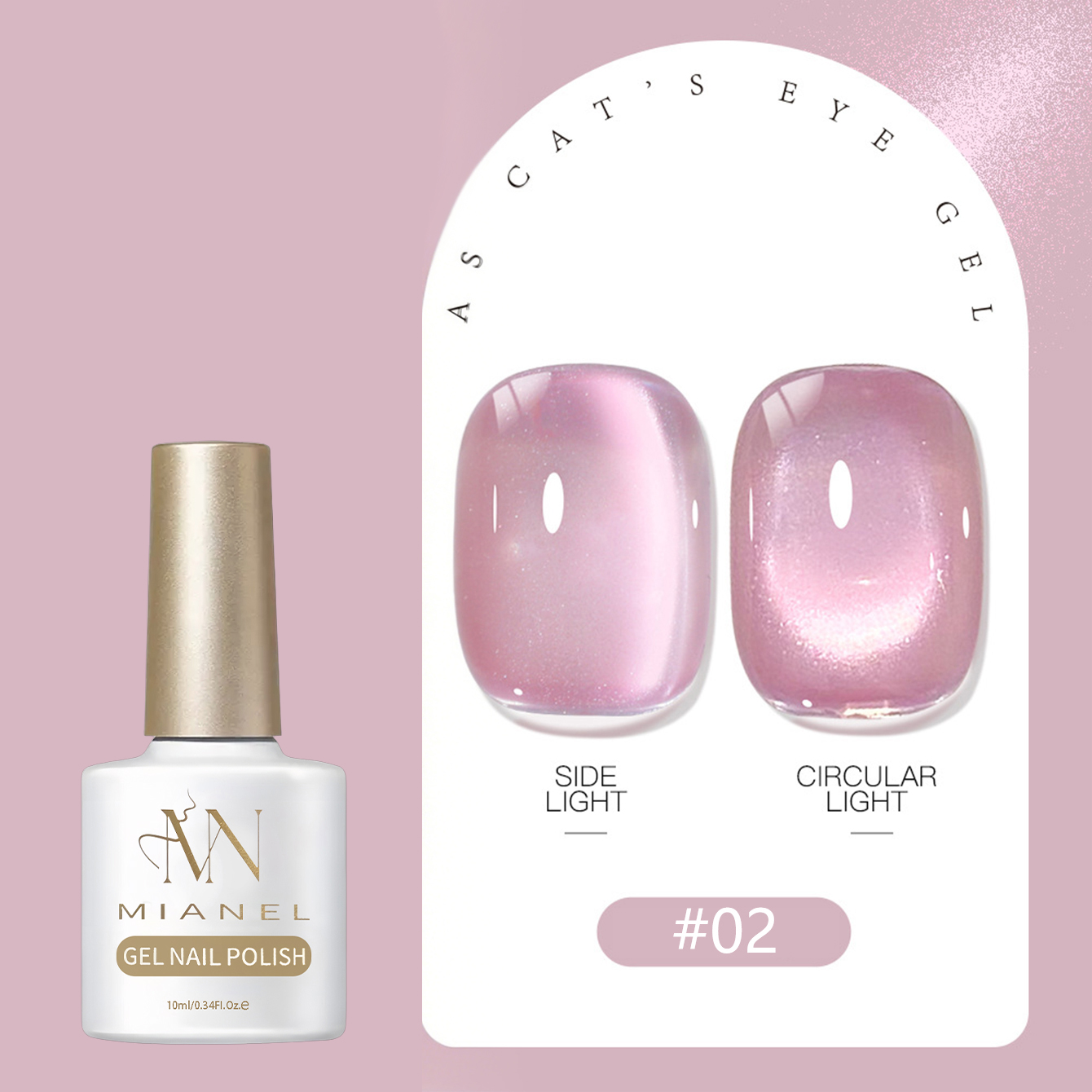 MIANEL Sheer Peach Nude Pink C - Nail Art Cat Eye Pink review and price