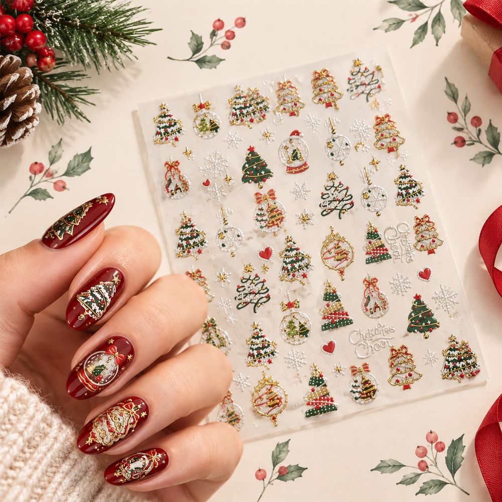 1Pc 5D Christmas Nail Art Stic - Nail Art Xmas Tree review and price