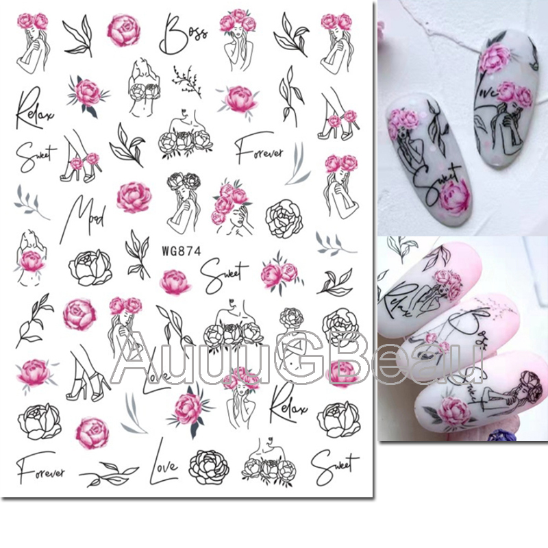 3d Nail Art Decals Valentine G - Nail Art Valentine review and price