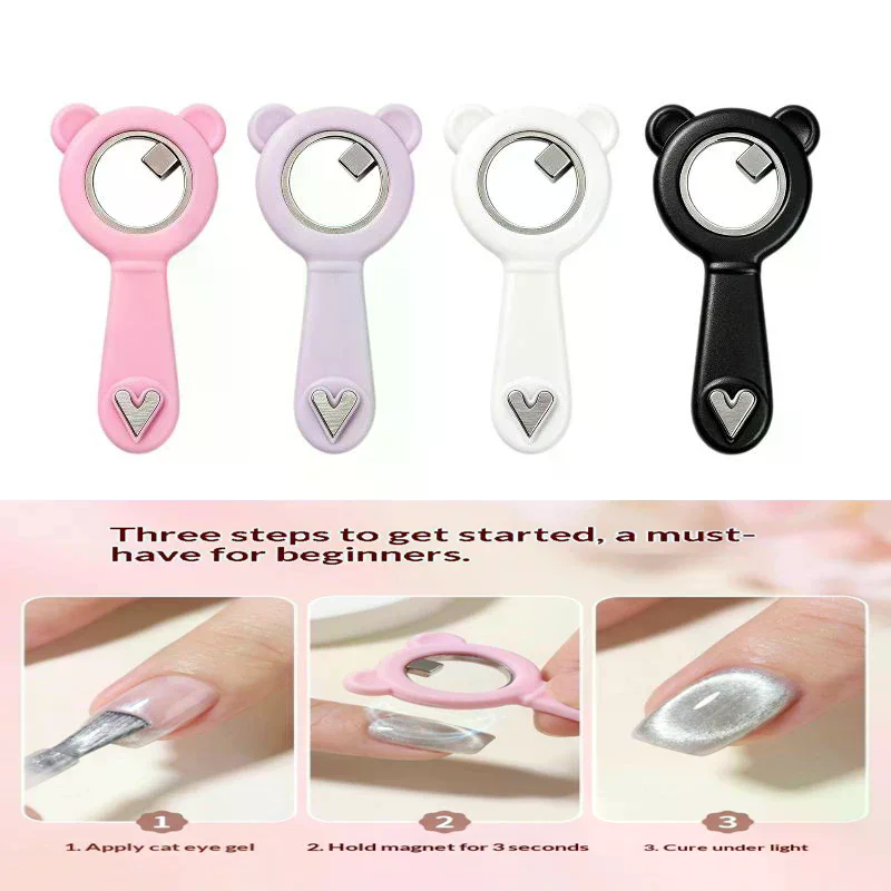 1Pcs Portable 2 In 1 Cute Bear - Nail Art Cat Eye review and price