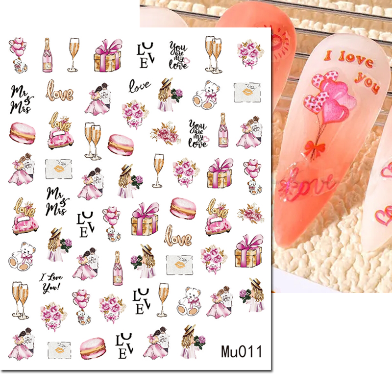 3d Nail Art Sliders Stickers V - Nail Art Valentine review and price