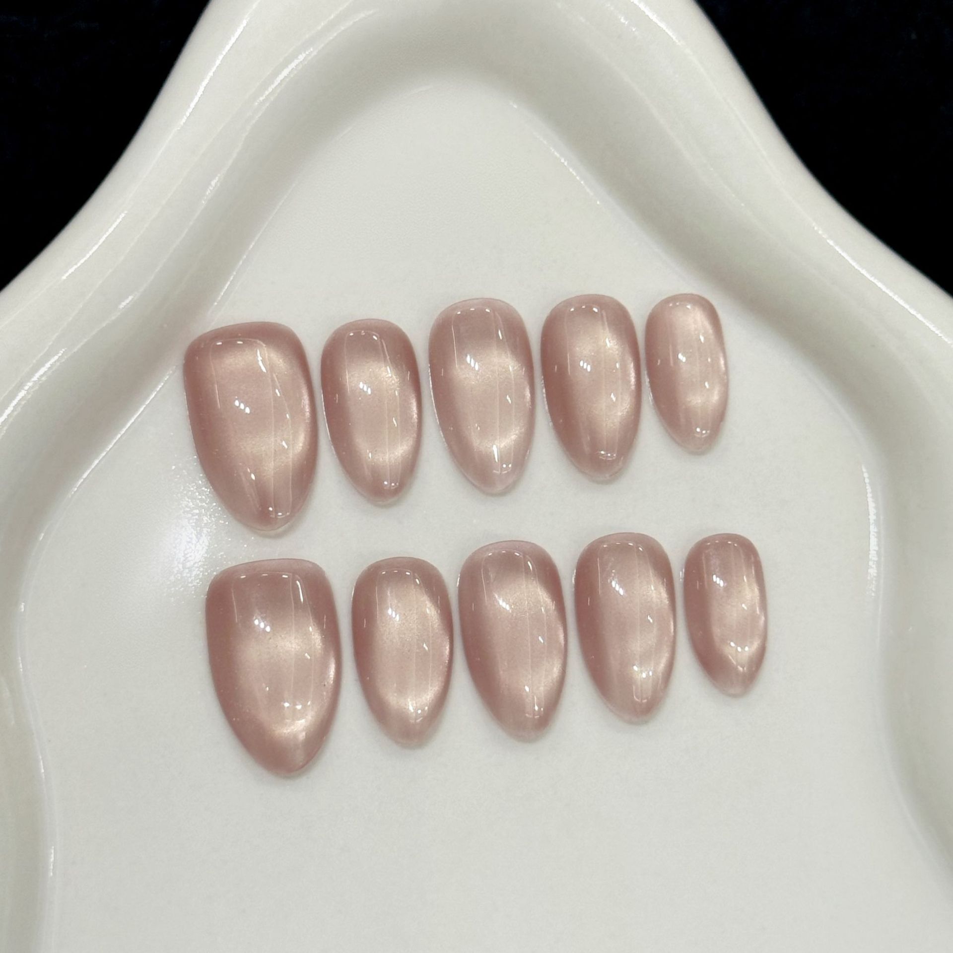 10pcs Handmade Press On Nails  - Nail Art Cat Eye review and price