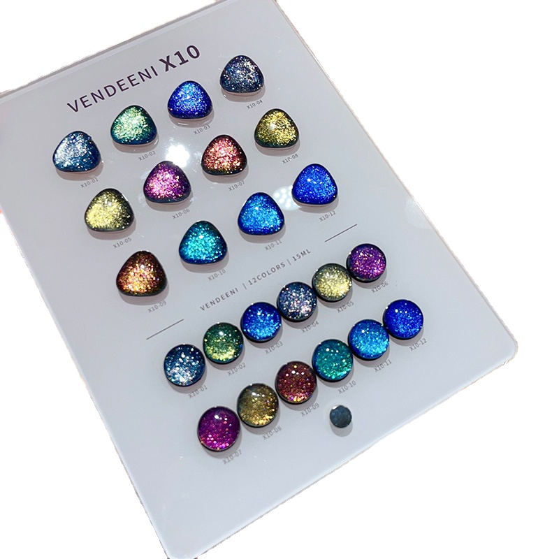 VENDEENI 18 Colors 12 Color Gl - Nail Art Cat Eye review and price