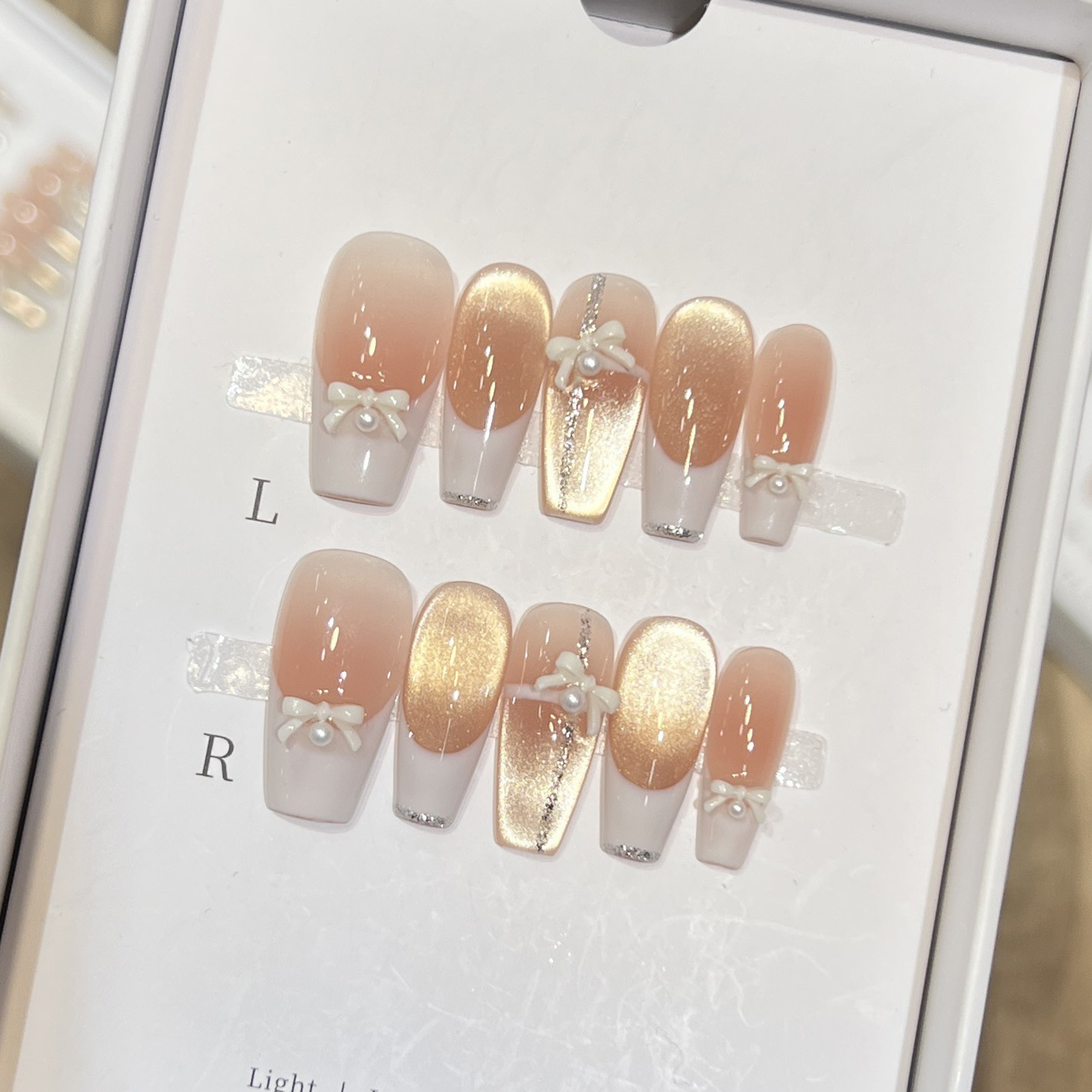 10PCS Women Pink Press on Nail - Nail Art Wedding review and price