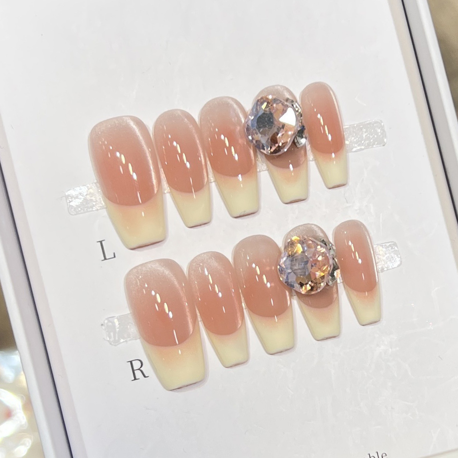10PCS Women Pink Press on Nail - Nail Art Wedding review and price