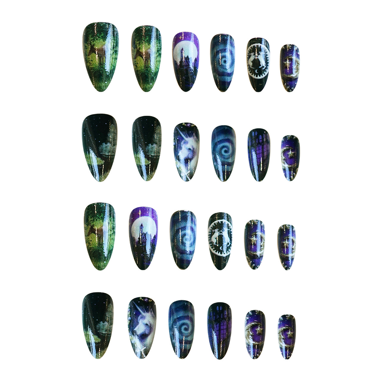 24pcs Fantasy Celestial Horse  - Nail Art Cat Eye review and price