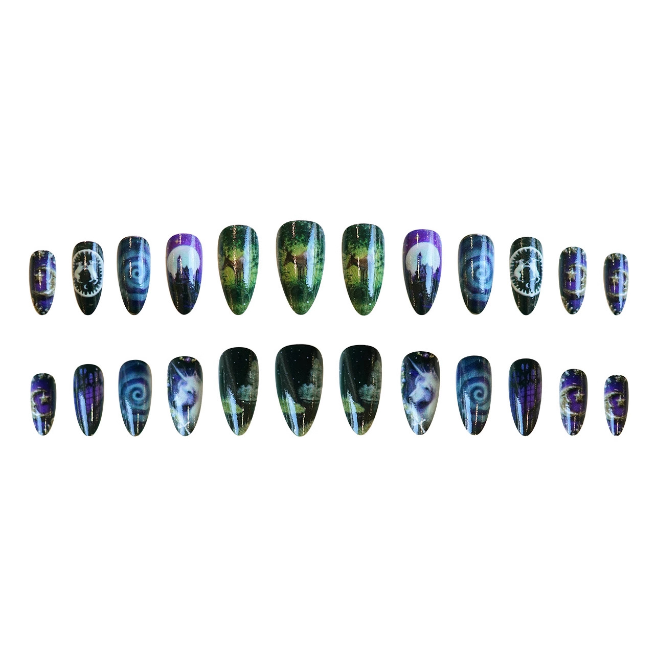 24pcs Fantasy Celestial Horse  - Nail Art Cat Eye review and price